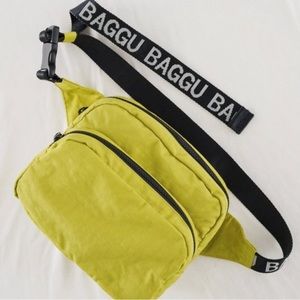 Baggu chartreuse Fanny pack with original strap